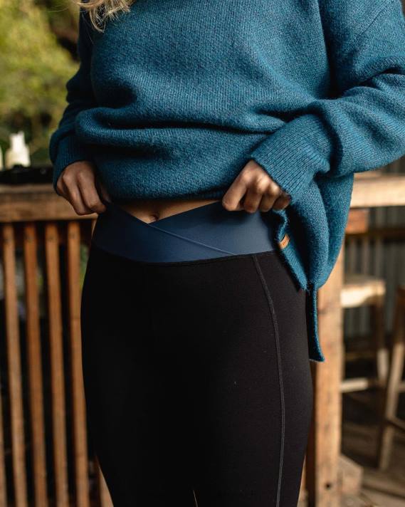 Passenger Frauen Frischluft-Recycling-Leggings in Schwarz 0BP2862 woclothing Schwarz