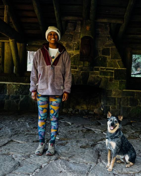 Passenger Frauen Frischluft-Recycling-Leggings mit tiefblauem Tarnmuster 0BP2863 woclothing Blau