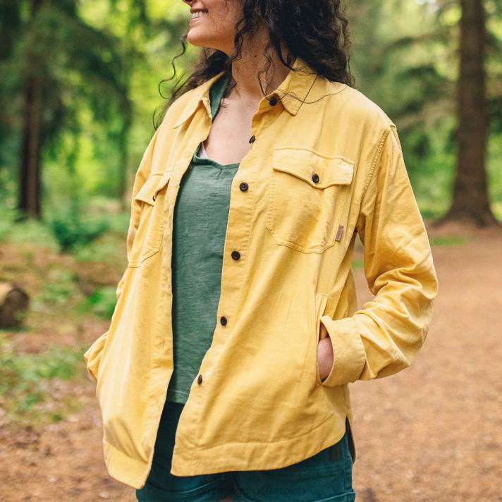 Passenger Frauen ray recyceltes Cord-LS-Shirt Jojoba 0BP2902 woclothing Jojoba