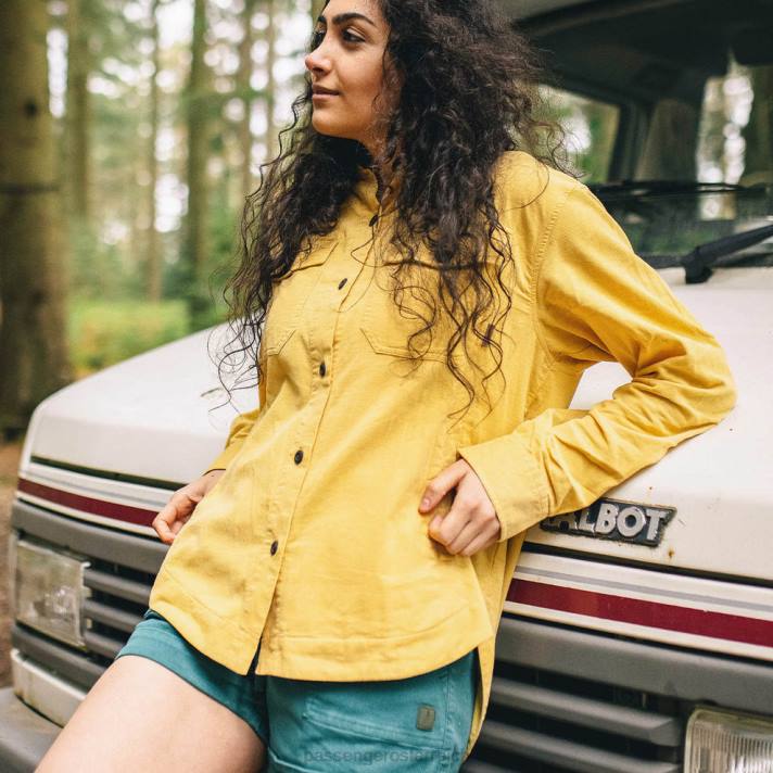 Passenger Frauen ray recyceltes Cord-LS-Shirt Jojoba 0BP2902 woclothing Jojoba