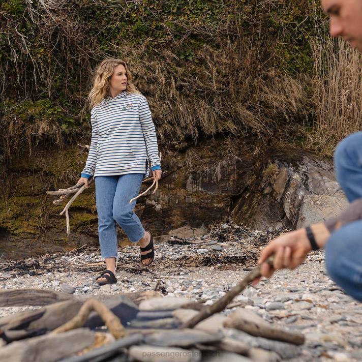 Passenger Frauen Bloom Hanf-Hoodie mit weichen Kobaltstreifen 0BP2750 woclothing Kobalt