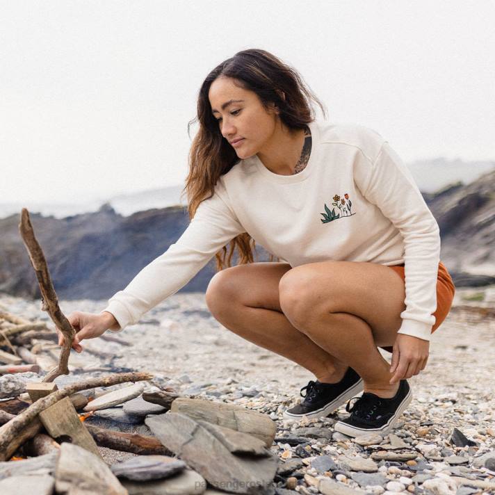 Passenger Frauen Bloom Hanf Sweatshirt Birke 0BP2735 woclothing Birke