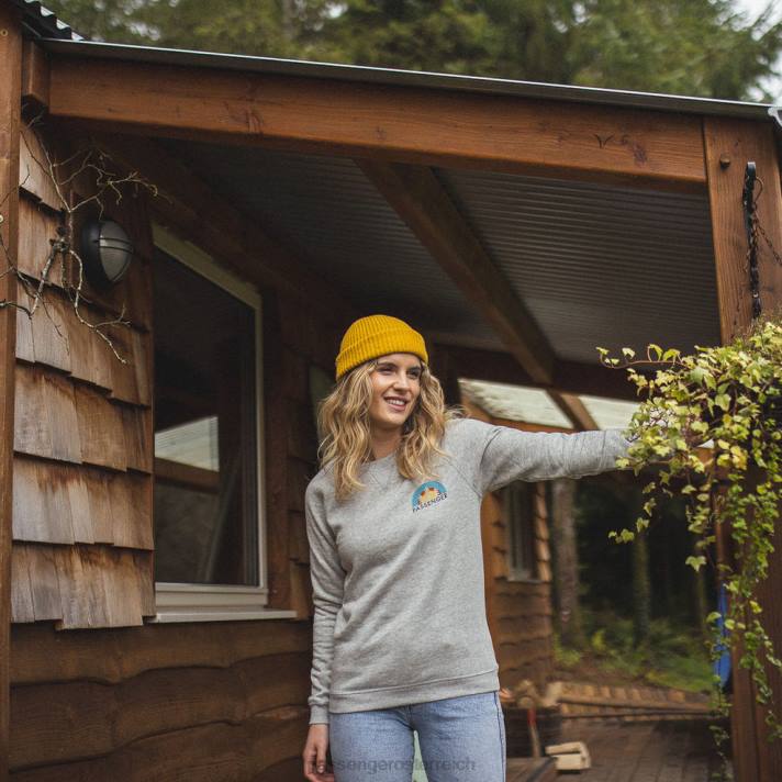 Passenger Frauen Bogota recyceltes Sweatshirt grau meliert 0BP2737 woclothing grau