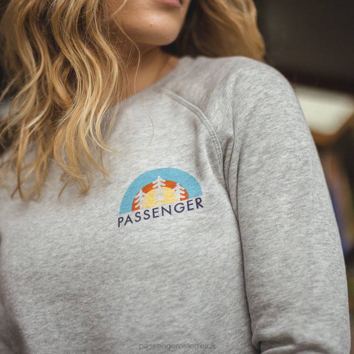 Passenger Frauen Bogota recyceltes Sweatshirt grau meliert 0BP2737 woclothing grau