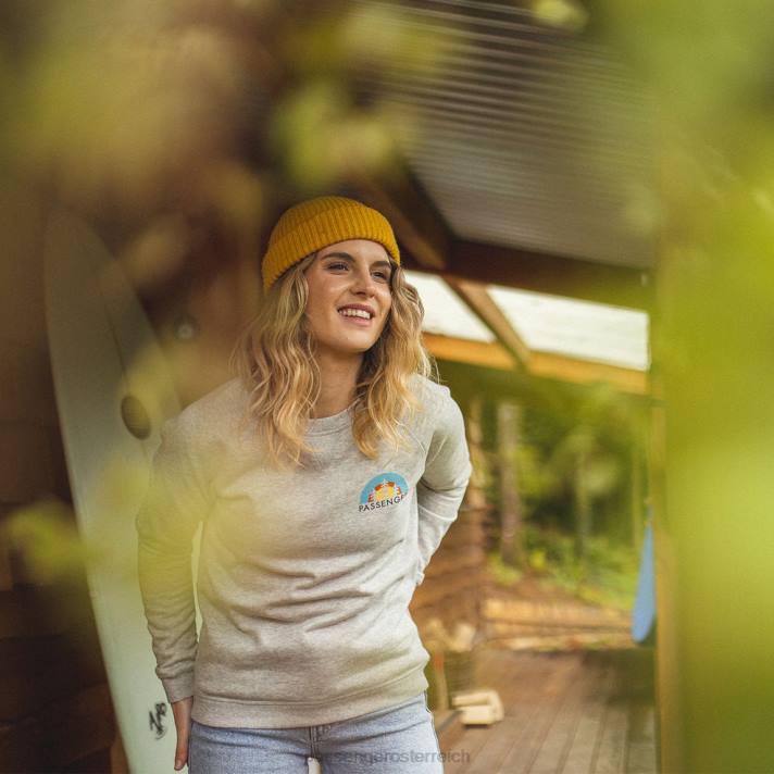 Passenger Frauen Bogota recyceltes Sweatshirt grau meliert 0BP2737 woclothing grau