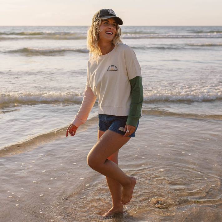 Passenger Frauen Cloud-Sweatshirt aus recycelter Baumwolle Reiher 0BP2743 woclothing Reiher