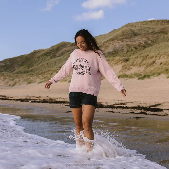 Passenger Frauen Frühaufsteher-Sweatshirt aus recycelter Baumwolle in Helllila 0BP2742 woclothing mauve