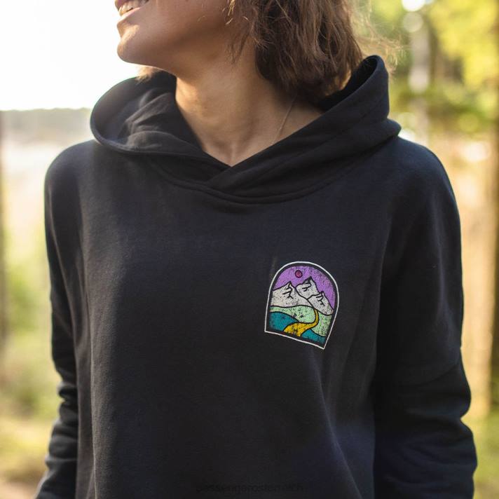 Passenger Frauen Friday Collective Kapuzenpullover aus recycelter Baumwolle in Schwarz 0BP2708 woclothing Schwarz
