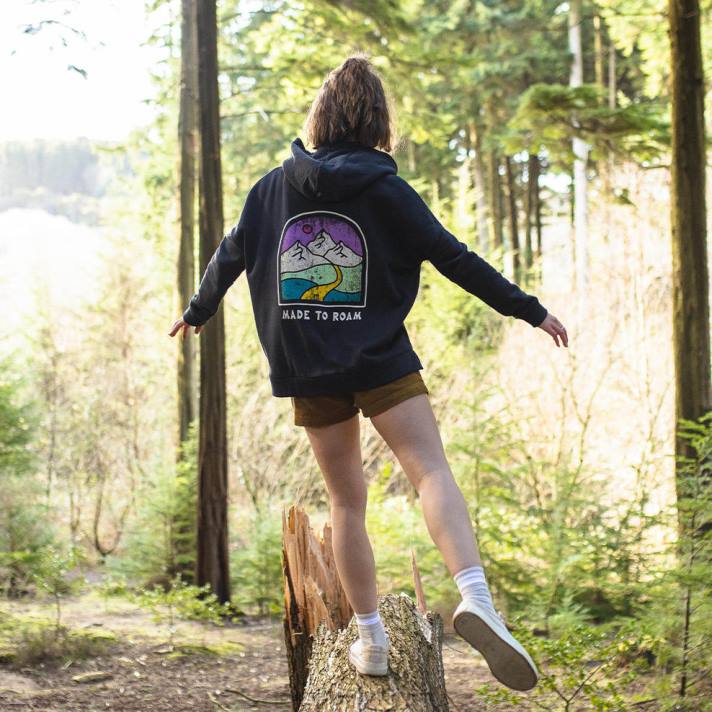 Passenger Frauen Friday Collective Kapuzenpullover aus recycelter Baumwolle in Schwarz 0BP2708 woclothing Schwarz