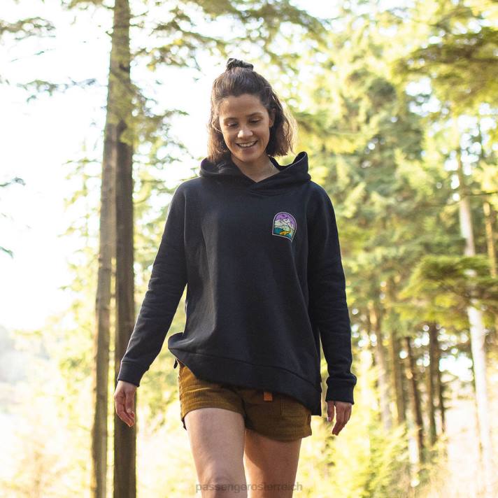 Passenger Frauen Friday Collective Kapuzenpullover aus recycelter Baumwolle in Schwarz 0BP2708 woclothing Schwarz