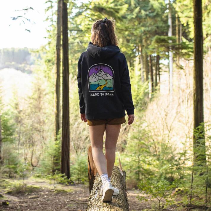 Passenger Frauen Friday Collective Kapuzenpullover aus recycelter Baumwolle in Schwarz 0BP2708 woclothing Schwarz