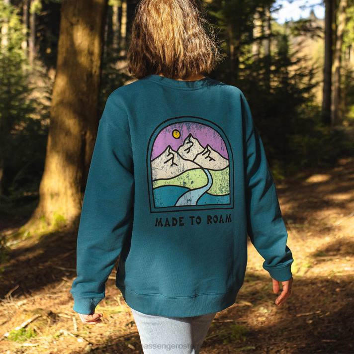 Passenger Frauen Friday Collective – Oversize-Sweatshirt aus recycelter Baumwolle in Blaukoralle 0BP2709 woclothing Blau