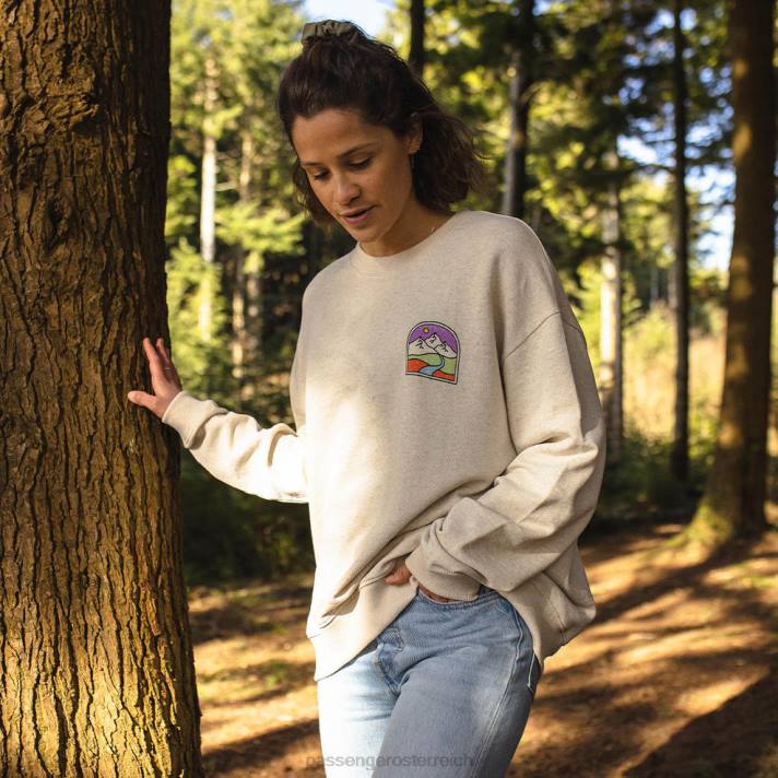 Passenger Frauen Friday Collective – Oversize-Sweatshirt aus recycelter Baumwolle, milchig meliert 0BP2715 woclothing Mergel