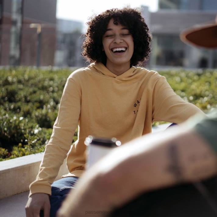 Passenger Frauen Kindling Hanf Kapuzenpullover ockergelb 0BP2762 woclothing Gelb