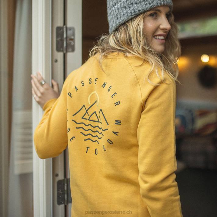 Passenger Frauen Panang Raglan-Sweatshirt aus recyceltem Material in Senfgelb 0BP2741 woclothing Gelb