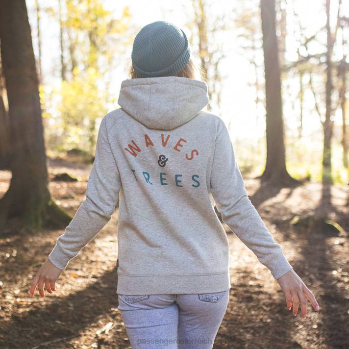 Passenger Frauen Penida recycelter Kapuzenpullover in Graumeliert 0BP2740 woclothing grau