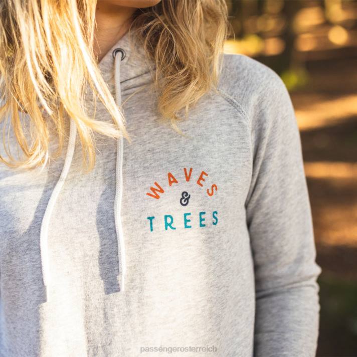 Passenger Frauen Penida recycelter Kapuzenpullover in Graumeliert 0BP2740 woclothing grau