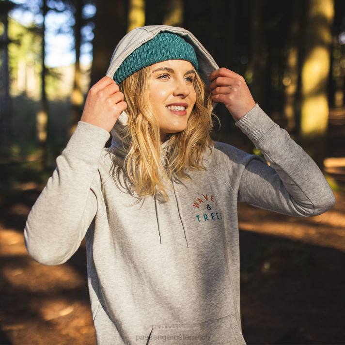 Passenger Frauen Penida recycelter Kapuzenpullover in Graumeliert 0BP2740 woclothing grau