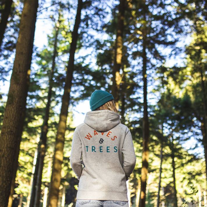 Passenger Frauen Penida recycelter Kapuzenpullover in Graumeliert 0BP2740 woclothing grau