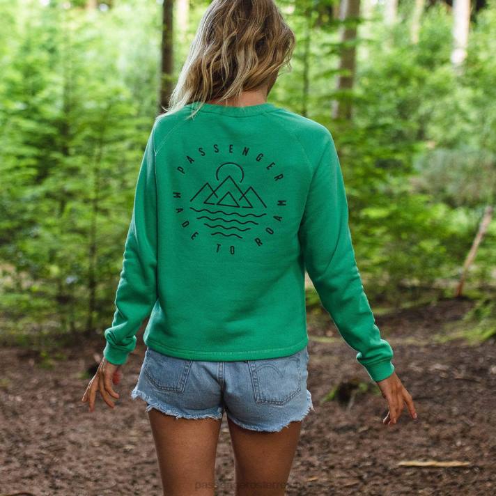 Passenger Frauen Remote-Recycling-Sweatshirt, grüne Fichte 0BP2739 woclothing Grün