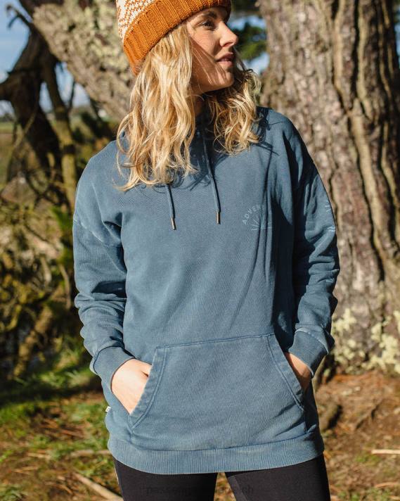 Passenger Frauen Roamers and Seekers – Oversize-Hoodie aus recycelter Baumwolle in dunklem Denim 0BP2711 woclothing Denim