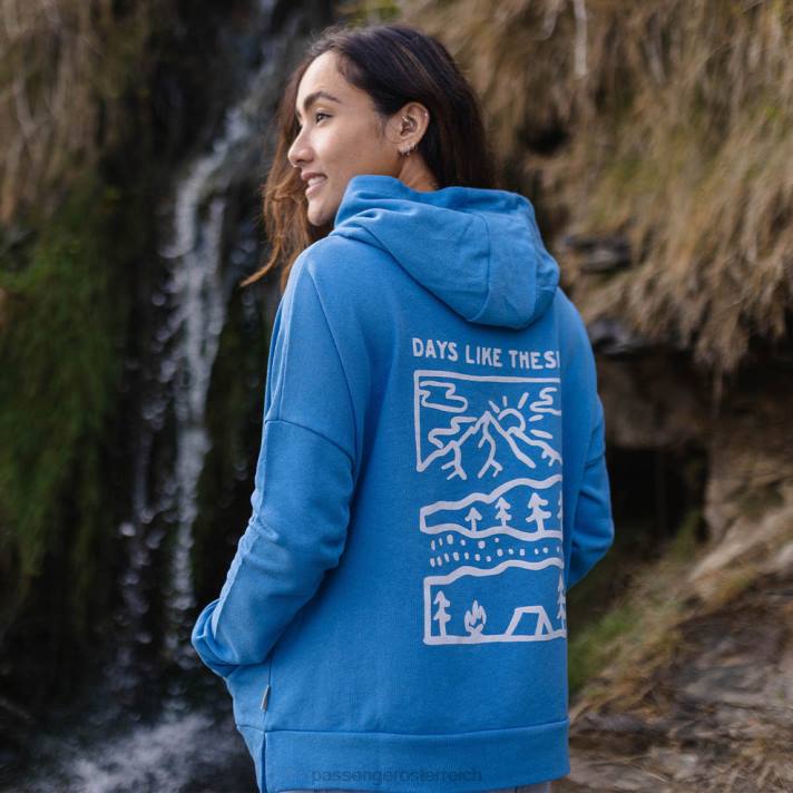 Passenger Frauen Tage wie dieser Hanf-Hoodie in weichem Kobalt 0BP2753 woclothing Kobalt