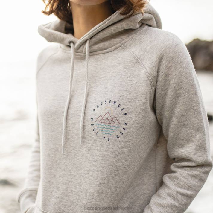 Passenger Frauen Ubud recycelter Kapuzenpullover in Graumeliert 0BP2713 woclothing grau