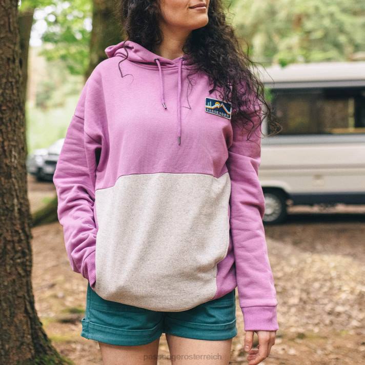 Passenger Frauen Vista übergroßer Kapuzenpullover aus recycelter Baumwolle, Orchidee 0BP2724 woclothing Orchidee