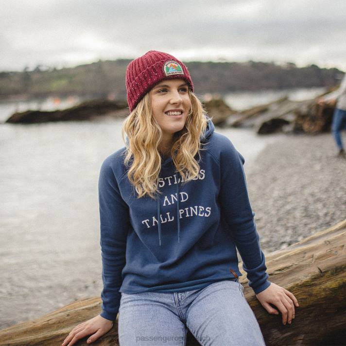 Passenger Frauen Voyage Recycling-Hoodie aus dunklem Denim 0BP2727 woclothing Denim