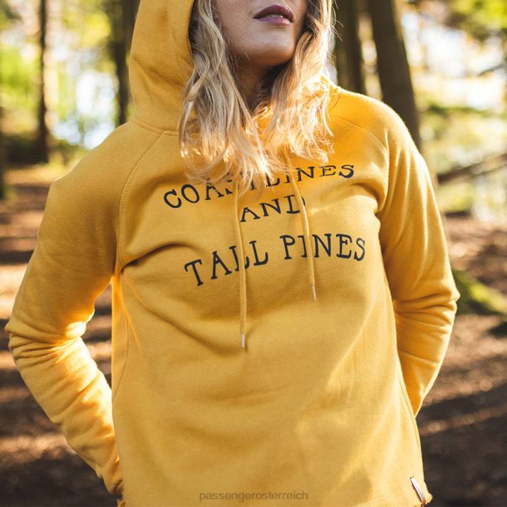 Passenger Frauen Voyage recycelter Kapuzenpullover in Senfgelb 0BP2736 woclothing Gelb