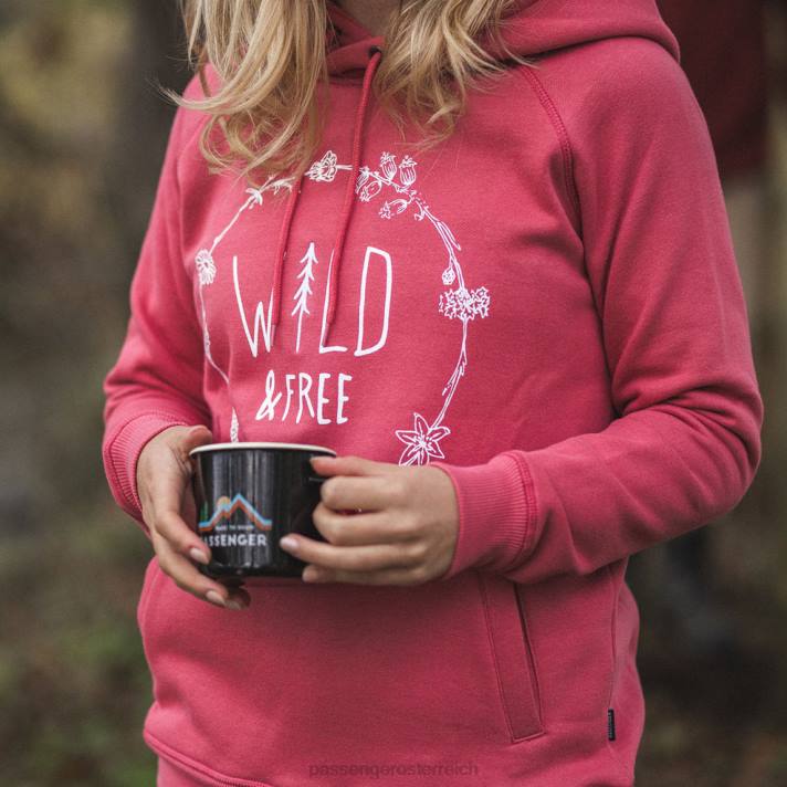 Passenger Frauen Wild & Free recycelter Kapuzenpullover Rose 0BP2748 woclothing Rose