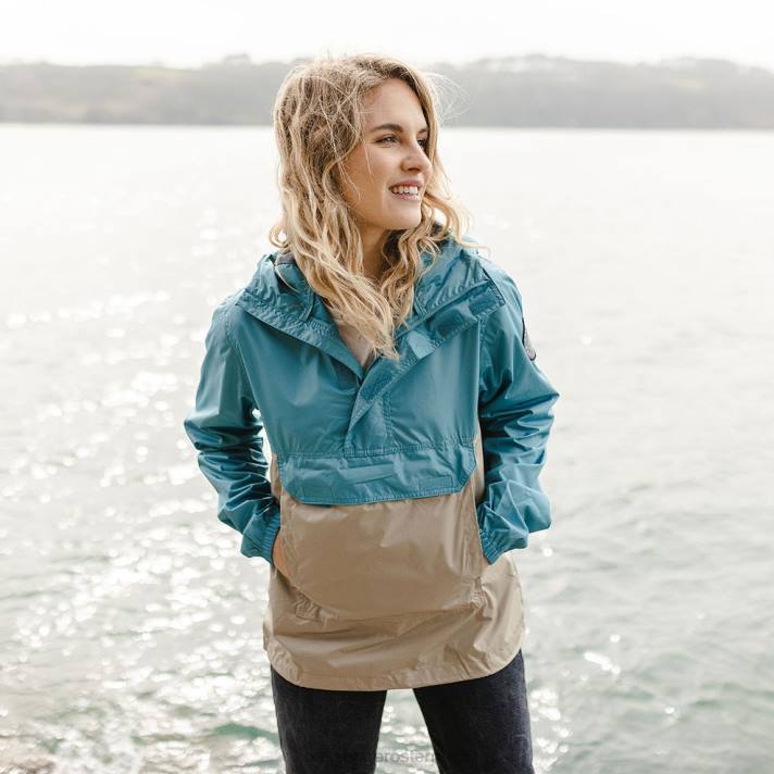 Passenger Frauen Aleutia recycelter Anorak mit 1/4-Reißverschluss, Ritterspornblau 0BP2797 woclothing Blau