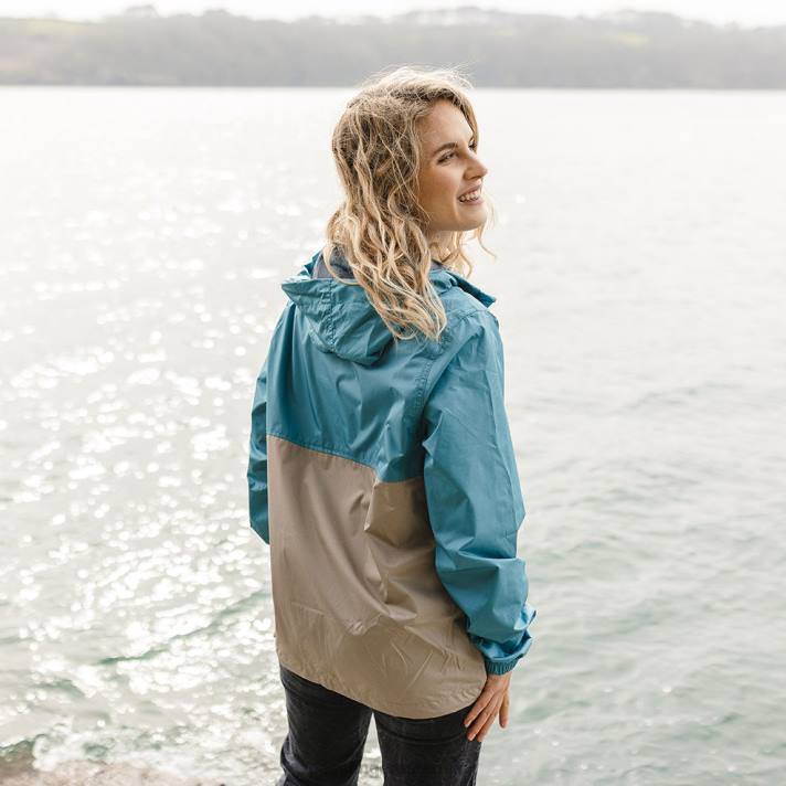 Passenger Frauen Aleutia recycelter Anorak mit 1/4-Reißverschluss, Ritterspornblau 0BP2797 woclothing Blau
