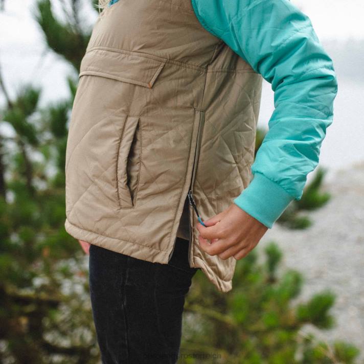 Passenger Frauen Ocean Recycling-isolierte Jacke mit halbem Reißverschluss, Chinchilla-Braun 0BP2795 woclothing braun