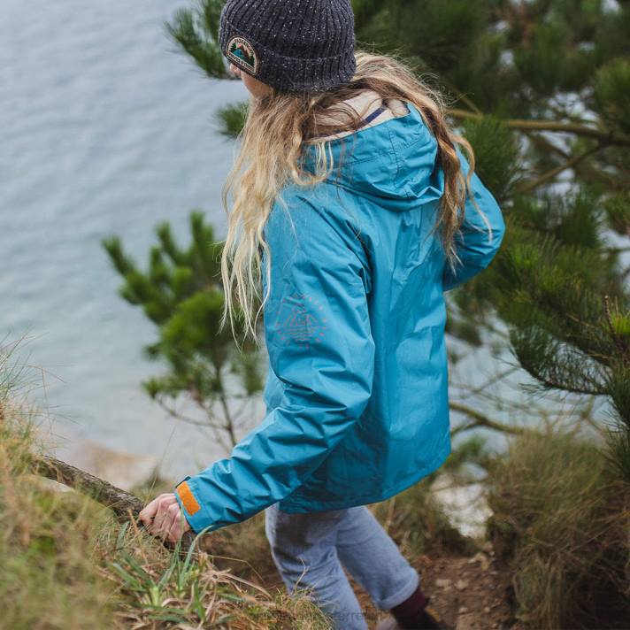 Passenger Frauen Pacific recycelte wasserdichte Jacke Larkspur Blue 0BP2802 woclothing Blau