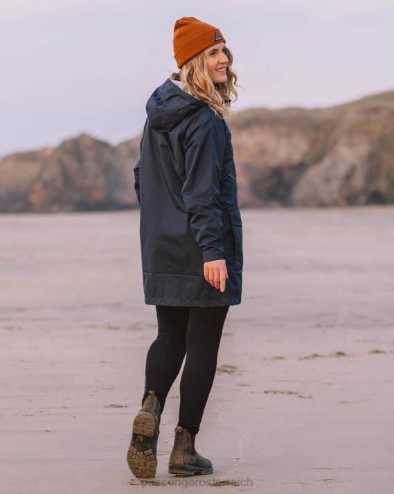 Passenger Frauen Pacific recycelte wasserdichte Jacke in tiefem Marineblau 0BP2788 woclothing Marine