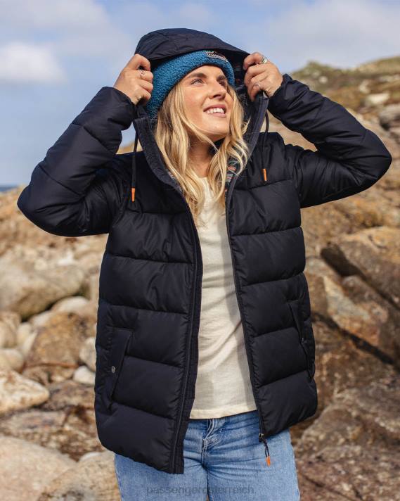 Passenger Frauen Parks recycelte Isolierjacke in echtem Schwarz 0BP2778 woclothing Schwarz