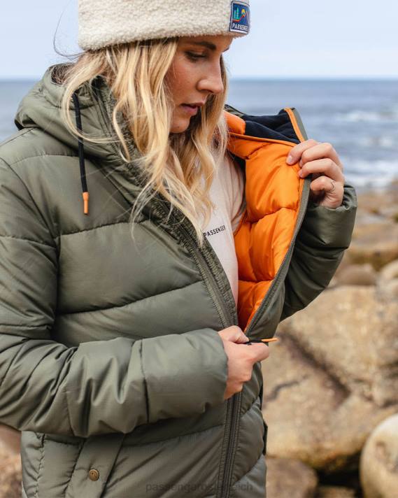 Passenger Frauen Parks recycelte isolierte Jacke Dusty Olive 0BP2775 woclothing Olive