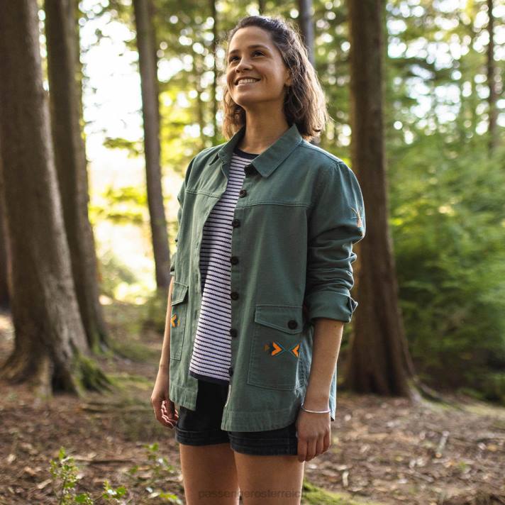 Passenger Frauen Pine-Jacke aus Bio-Baumwolle, dunkles Efeu 0BP2796 woclothing Efeu