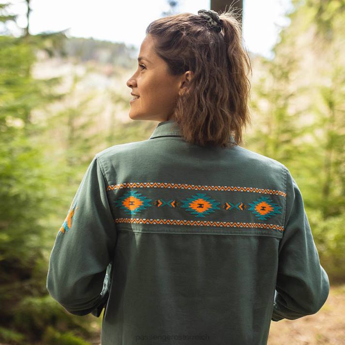 Passenger Frauen Pine-Jacke aus Bio-Baumwolle, dunkles Efeu 0BP2796 woclothing Efeu