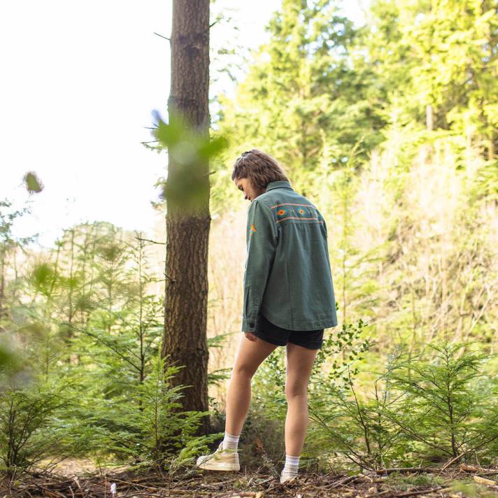 Passenger Frauen Pine-Jacke aus Bio-Baumwolle, dunkles Efeu 0BP2796 woclothing Efeu