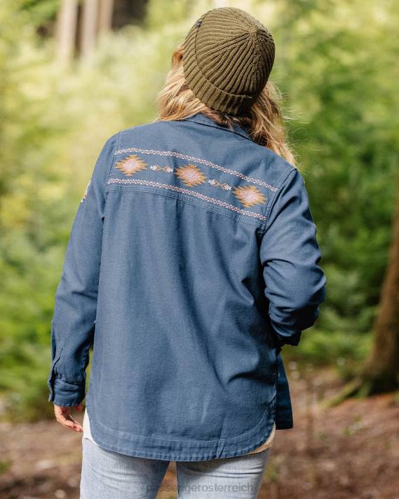 Passenger Frauen Pine-Jacke aus Bio-Baumwolle in dunklem Denim 0BP2792 woclothing Denim