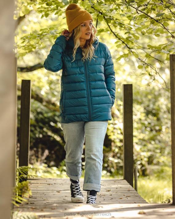 Passenger Frauen Pow recycelte isolierte Jacke aus blauem Stahl 0BP2784 woclothing Blau
