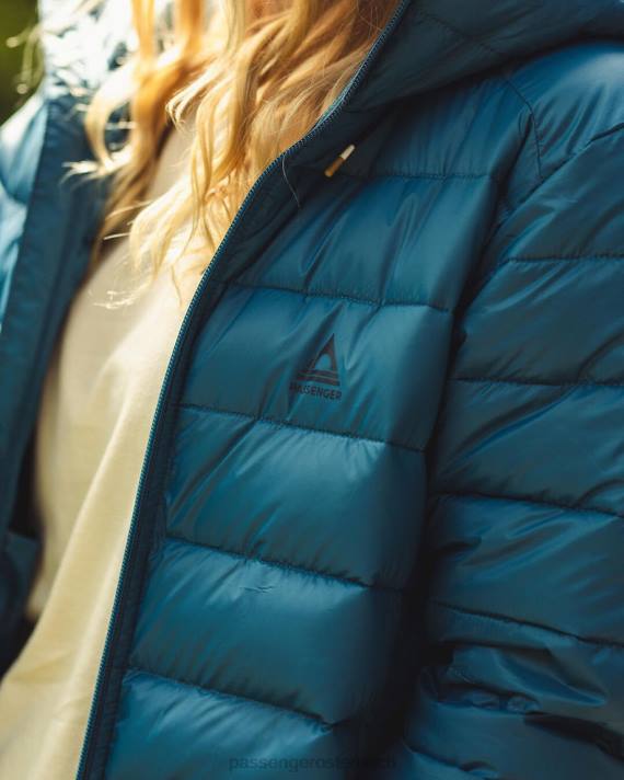 Passenger Frauen Pow recycelte isolierte Jacke aus blauem Stahl 0BP2784 woclothing Blau