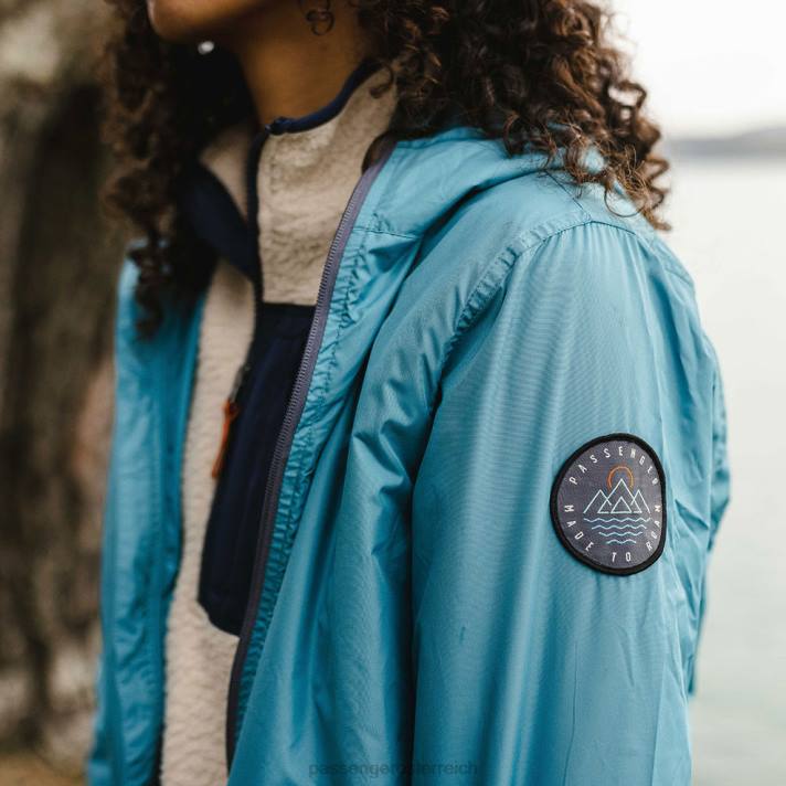 Passenger Frauen Umnak recycelter Anorak Ritterspornblau 0BP2807 woclothing Blau