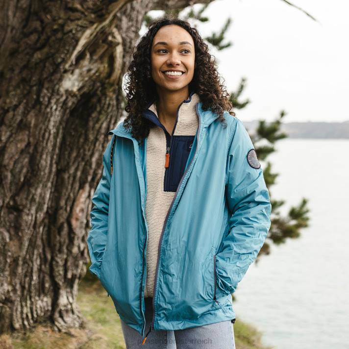 Passenger Frauen Umnak recycelter Anorak Ritterspornblau 0BP2807 woclothing Blau