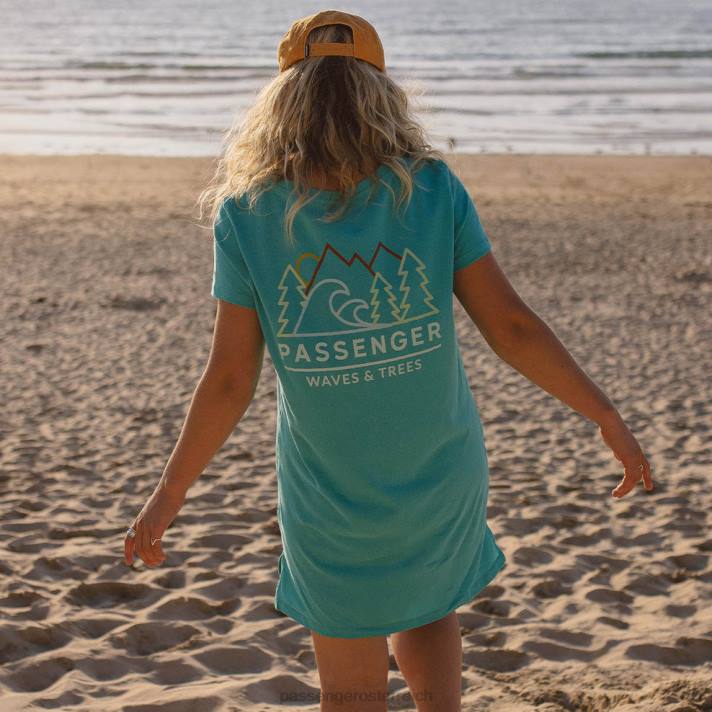 Passenger Frauen Dweller T-Shirt-Kleid in Viridiangrün 0BP2651 woclothing Grün