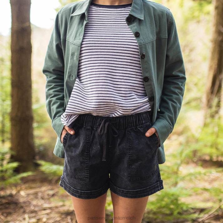 Passenger Frauen Carriso-Shorts aus Bio-Baumwolle in Schwarz 0BP2904 woclothing Schwarz