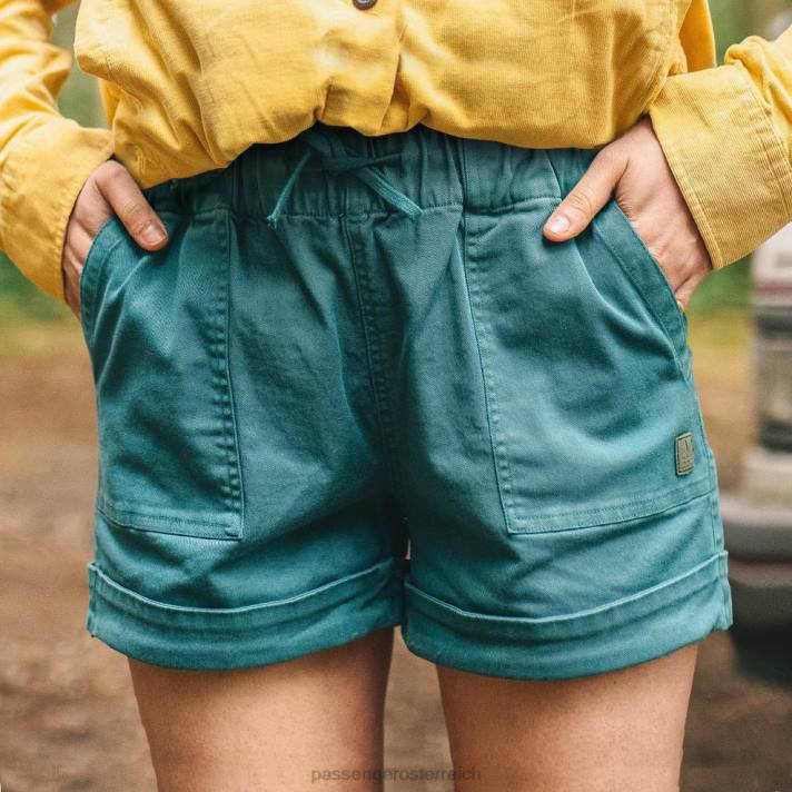 Passenger Frauen Carriso-Shorts aus Bio-Baumwolle in Sturmgrün 0BP2914 woclothing Grün