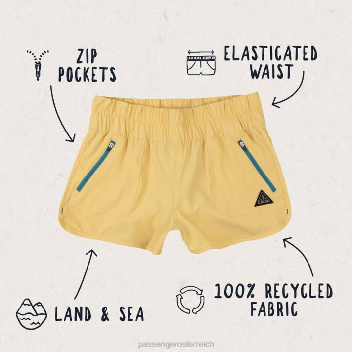 Passenger Frauen Da draußen sind organische Allzweck-Badeshorts in Pastellgelb 0BP2923 woclothing Gelb